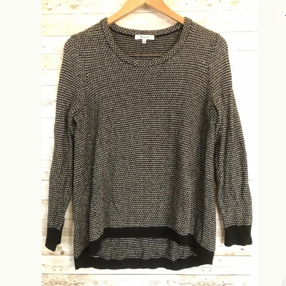 Madewell Knit Black White Pullover Jumper-Small